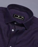 Cynical Purple Jacquard Textured Dobby Cotton Shirt