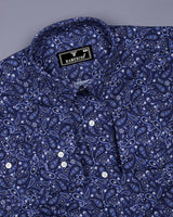 NavyBlue Paisley Printed Cotton Shirt