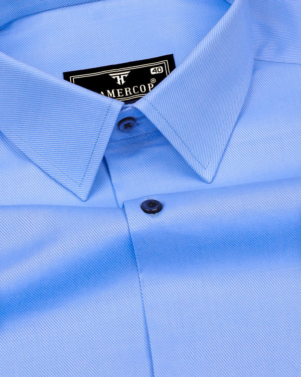 Cloudberry Blue Premium Cotton Giza Shirt