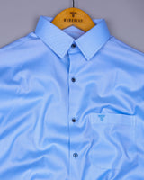 Cloudberry Blue Premium Cotton Giza Shirt