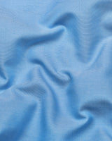 Aquarium Blue Plain Oxford Cotton Formal Shirt