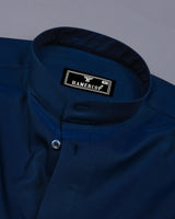 Prussian Blue Two Tone Chembray Cotton Shirt