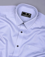 Cement Gray Soft Cotton Formal Solid Shirt