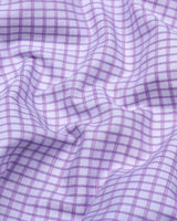 Violet Purple With White Check Premium Cotton Shirt