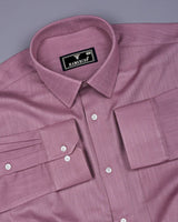 Holon Onion Pink Dobby Texture Solid Cotton Shirt