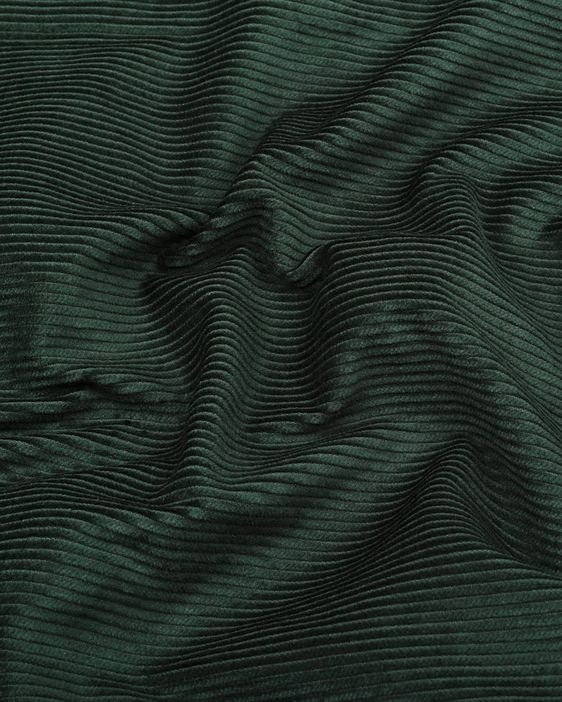 Hunter Green Corduroy Premium Cotton Solid Shirt