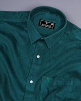 Rama Green Corduroy Premium Cotton Solid Shirt