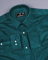 Rama Green Corduroy Premium Cotton Solid Shirt