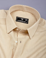 Butter Cream Corduroy Premium Cotton Solid Shirt