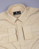 Butter Cream Corduroy Premium Cotton Solid Shirt