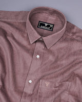 Rosy Brown Corduroy Premium Cotton Solid Shirt