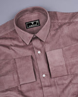 Rosy Brown Corduroy Premium Cotton Solid Shirt