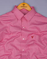 Tropsin Red Houndstooth Dobby Check Premium Giza Shirt