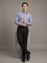 Tropsin Gray Houndstooth Dobby Check Premium Giza Shirt