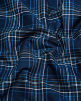Delta Blue With White Twill Check Premium Cotton Shirt