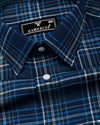 Delta Blue With White Twill Check Premium Cotton Shirt