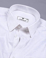 White Paisley Printed Satin Cotton Premium Shirt