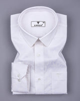 White Paisley Printed Satin Cotton Premium Shirt