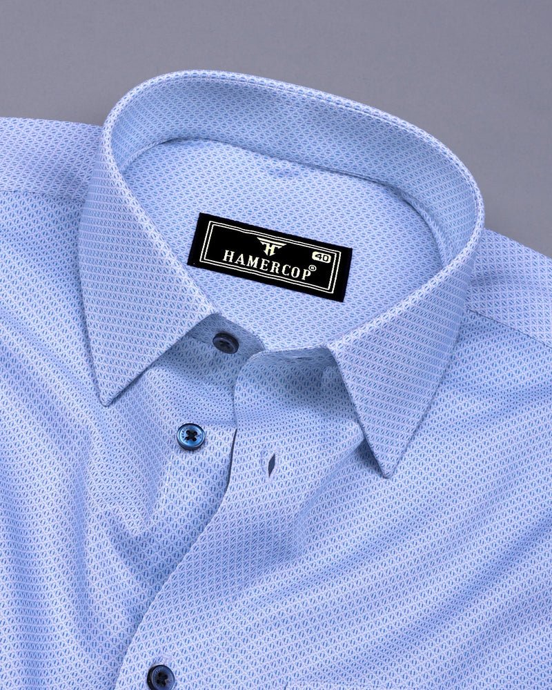 Lakers Blue With White Printed Premium Cotton Shirt