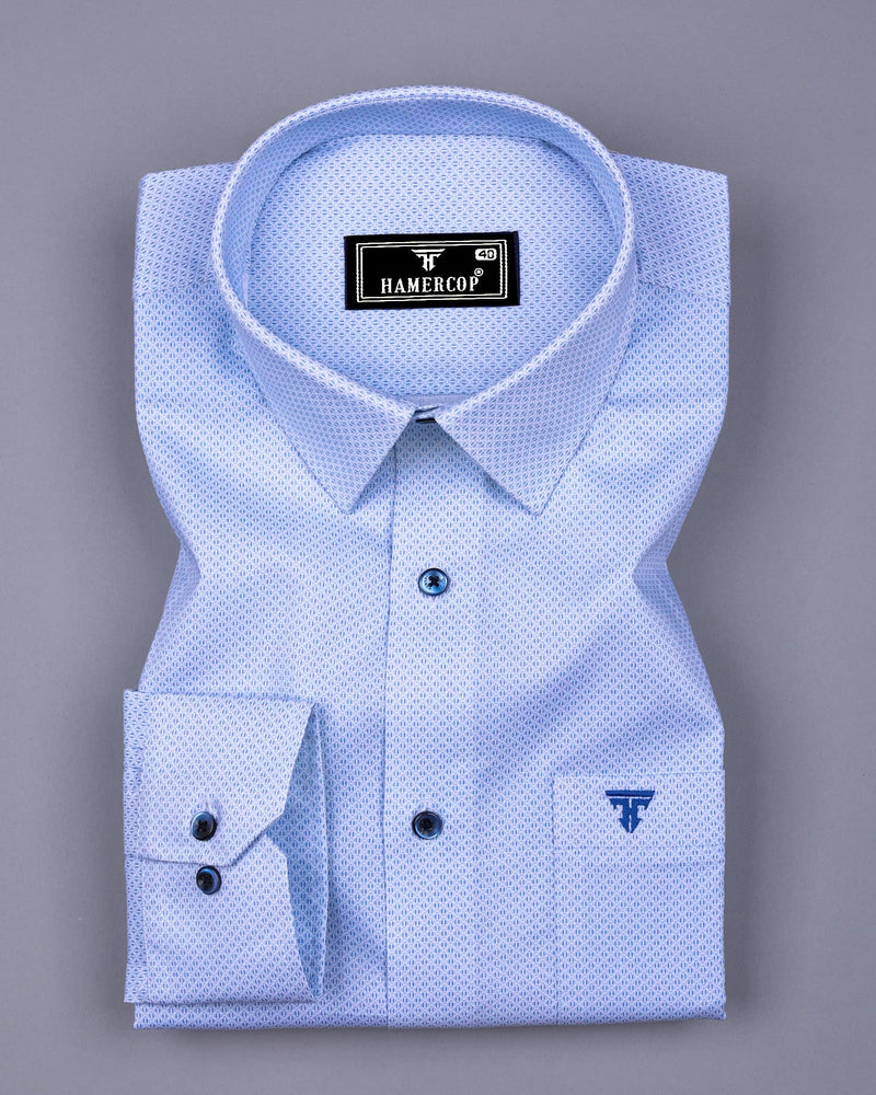 Lakers Blue With White Printed Premium Cotton Shirt