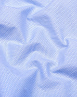 Simsim Blue With White Printed Formal Cotton Shirt