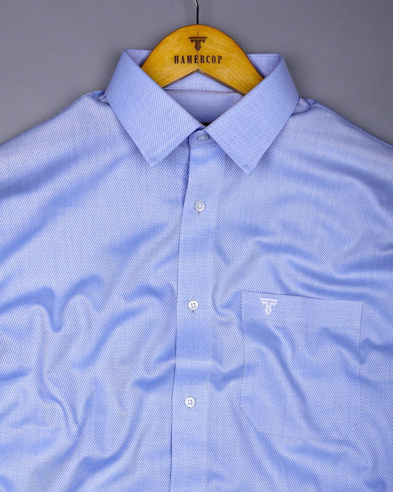 Alfreton Blue With White Dobby Premium Giza  Shirt