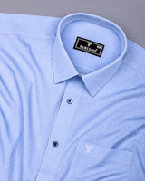 Telford Skyblue Dobby Textured Cotton Shirt