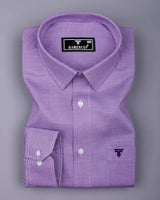 Floter Purple With White Houndstooth Premium Giza Shirt