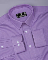 Floter Purple With White Houndstooth Premium Giza Shirt