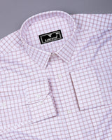 Chromis Red With White Check Dobby Premium Giza Shirt