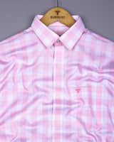 Lorena Pink With White Check Premium Giza Shirt