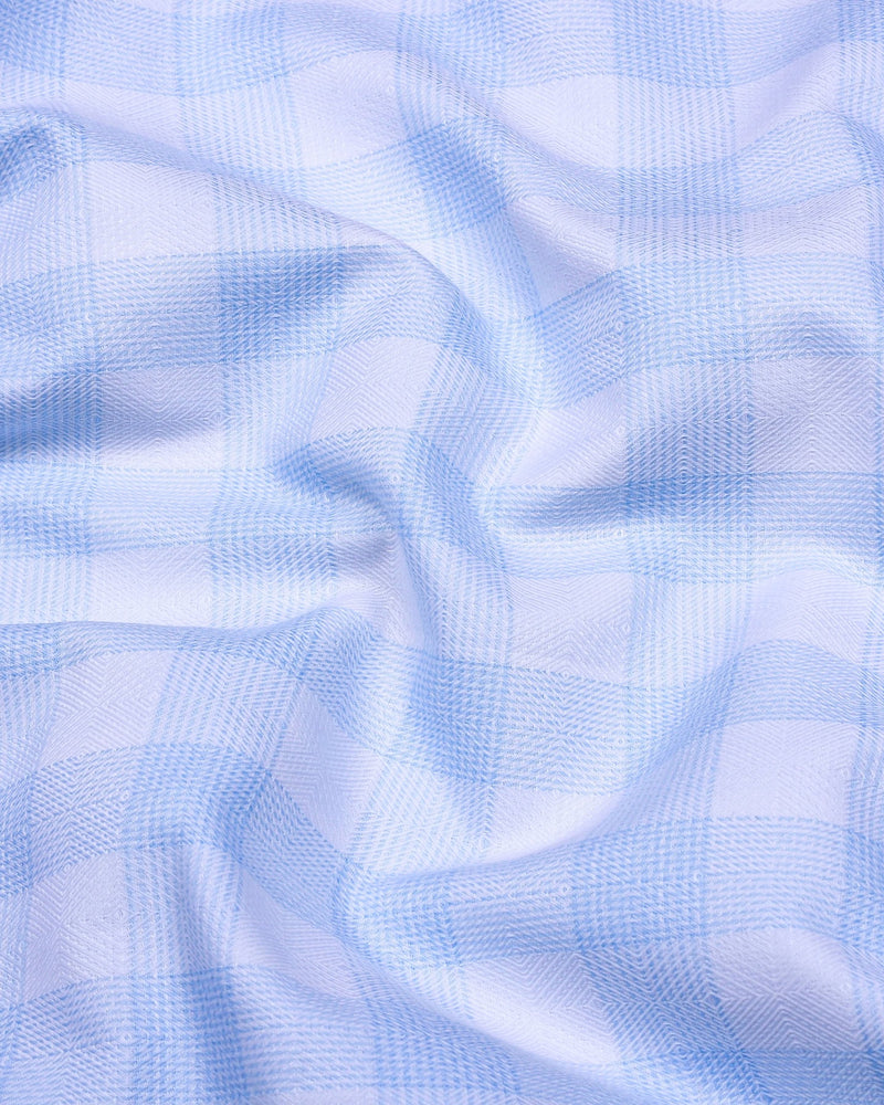 Lorena Blue With White Check Premium Giza Shirt