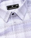 Swiss Gray With White Box Premium Giza Shirt