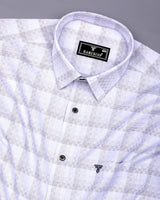 Swiss Gray With White Box Premium Giza Shirt