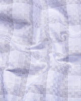 Swiss Gray With White Box Premium Giza Shirt