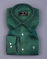 Ajax Green Jacquard Check Premium Giza Shirt