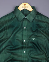 Ajax Green Jacquard Check Premium Giza Shirt