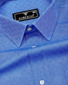 Marlin Blue Check Premium Cotton Formal Shirt