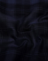 Granite Gray With Black Twill Check Cotton Shirt