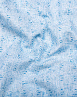 Tifton Blue Arrow Printed Linen Cotton Shirt