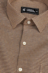 Dark with Light brown ruff check style shirt