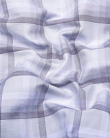 Pescara Gray With White Check Premium Cotton Shirt