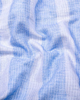 Croydon Blue With White Weft Stripe Dobby Cotton Shirt
