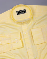 Clinton Yellow Solid Linen Cotton Shirt