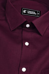 Shiny dark brown cotton linen shirt