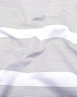 Krong White With Black Pencil Stripe Cotton Shirt