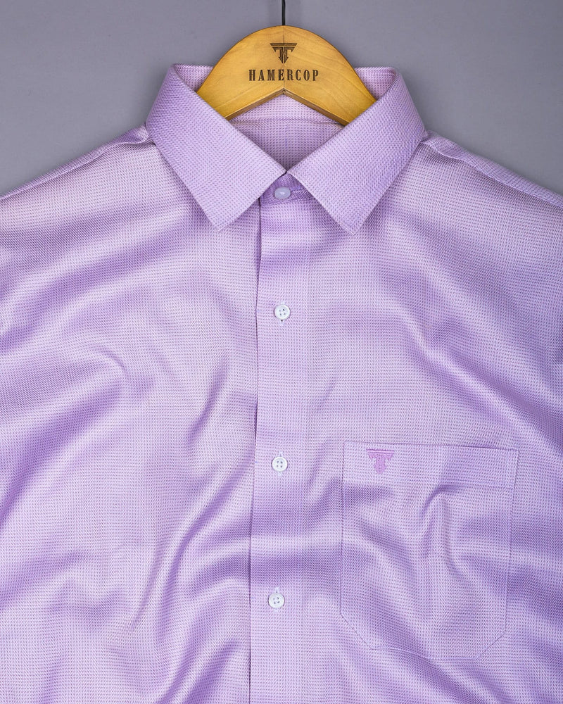 Rockstone Purple With White Texture Premium Giza Shirt