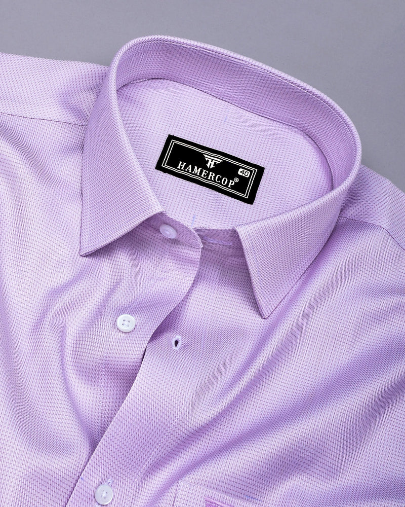 Rockstone Purple With White Texture Premium Giza Shirt