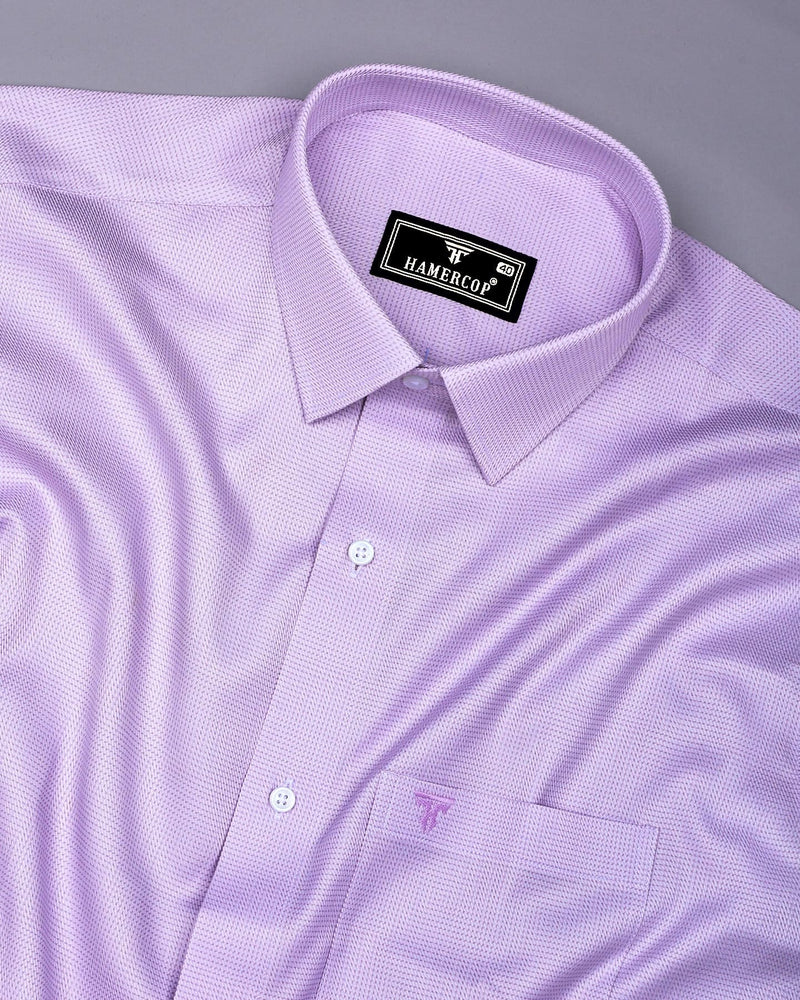 Rockstone Purple With White Texture Premium Giza Shirt