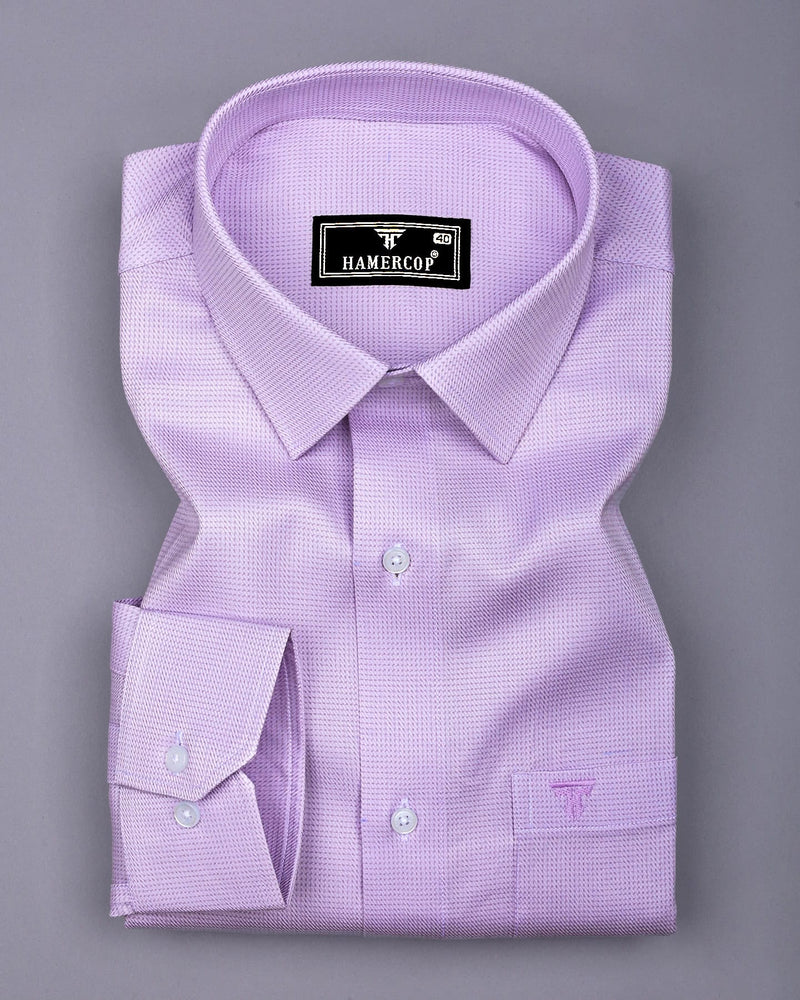 Rockstone Purple With White Texture Premium Giza Shirt